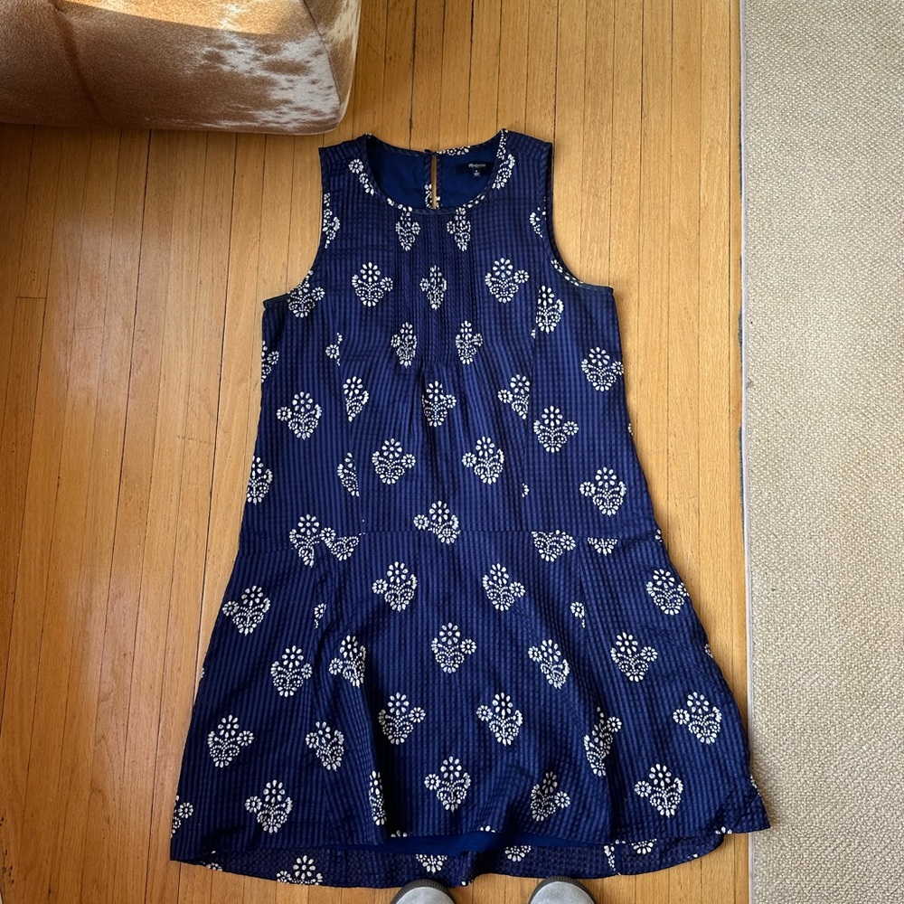 Madewell women’s mini dress in blue floral
